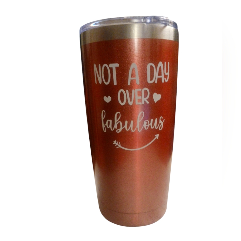 20 oz rose gold stainless steel insulated tumbler